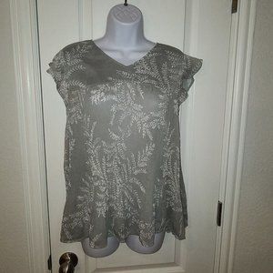 World Market nwt Grey pleated blouse